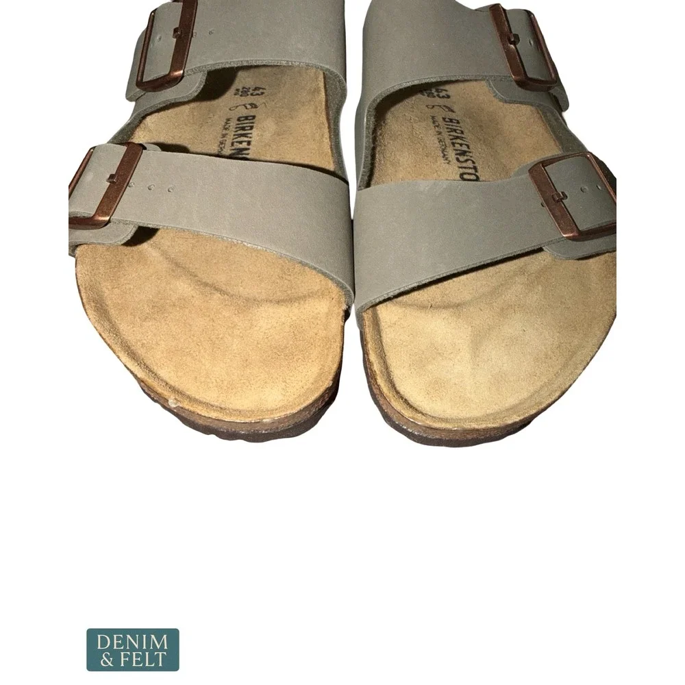 NEW Birkenstock Arizona Stone Birko-Flor Sandals EU 43 US Men 10 Women 12